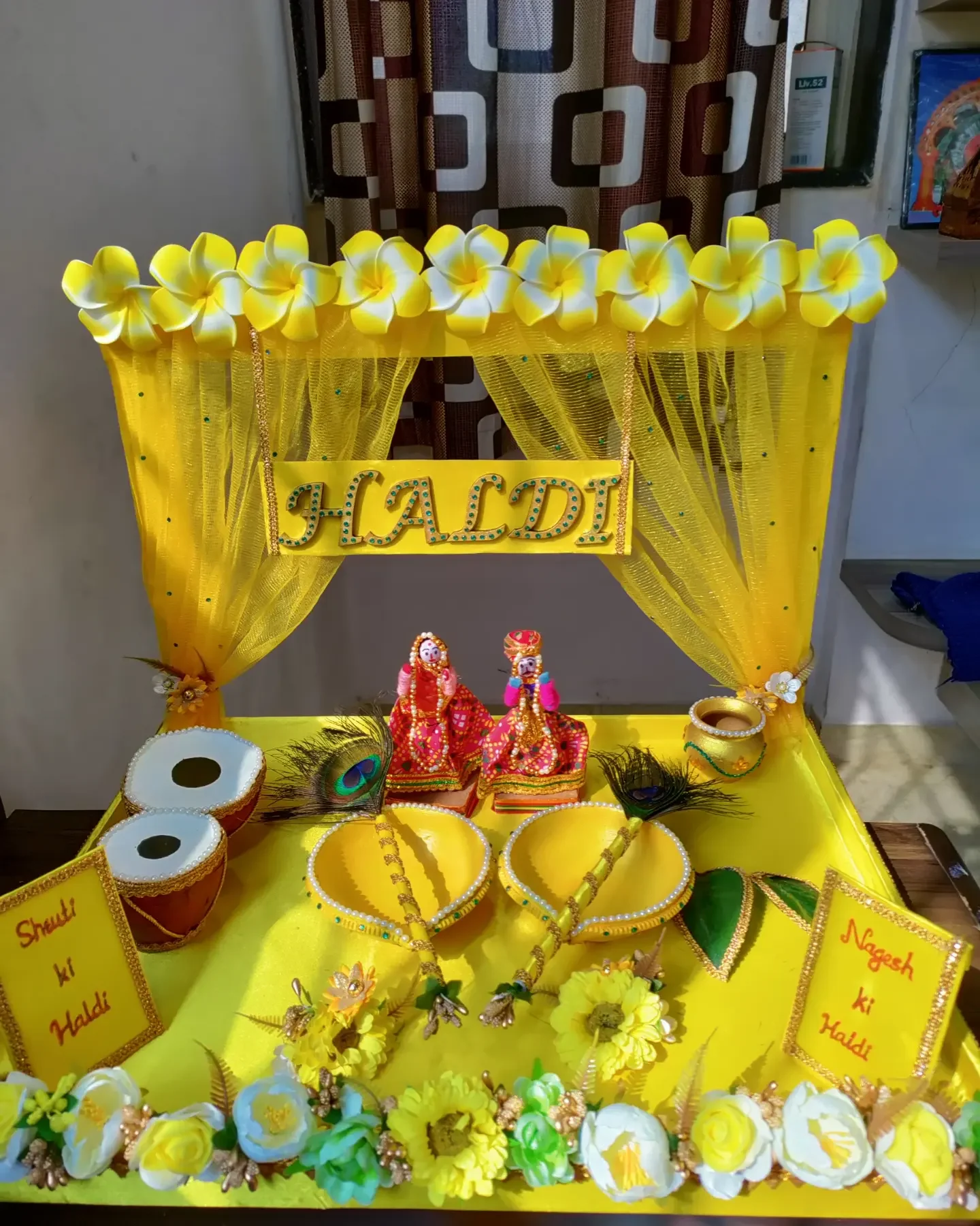 Traditional Haldi Celebration Tray