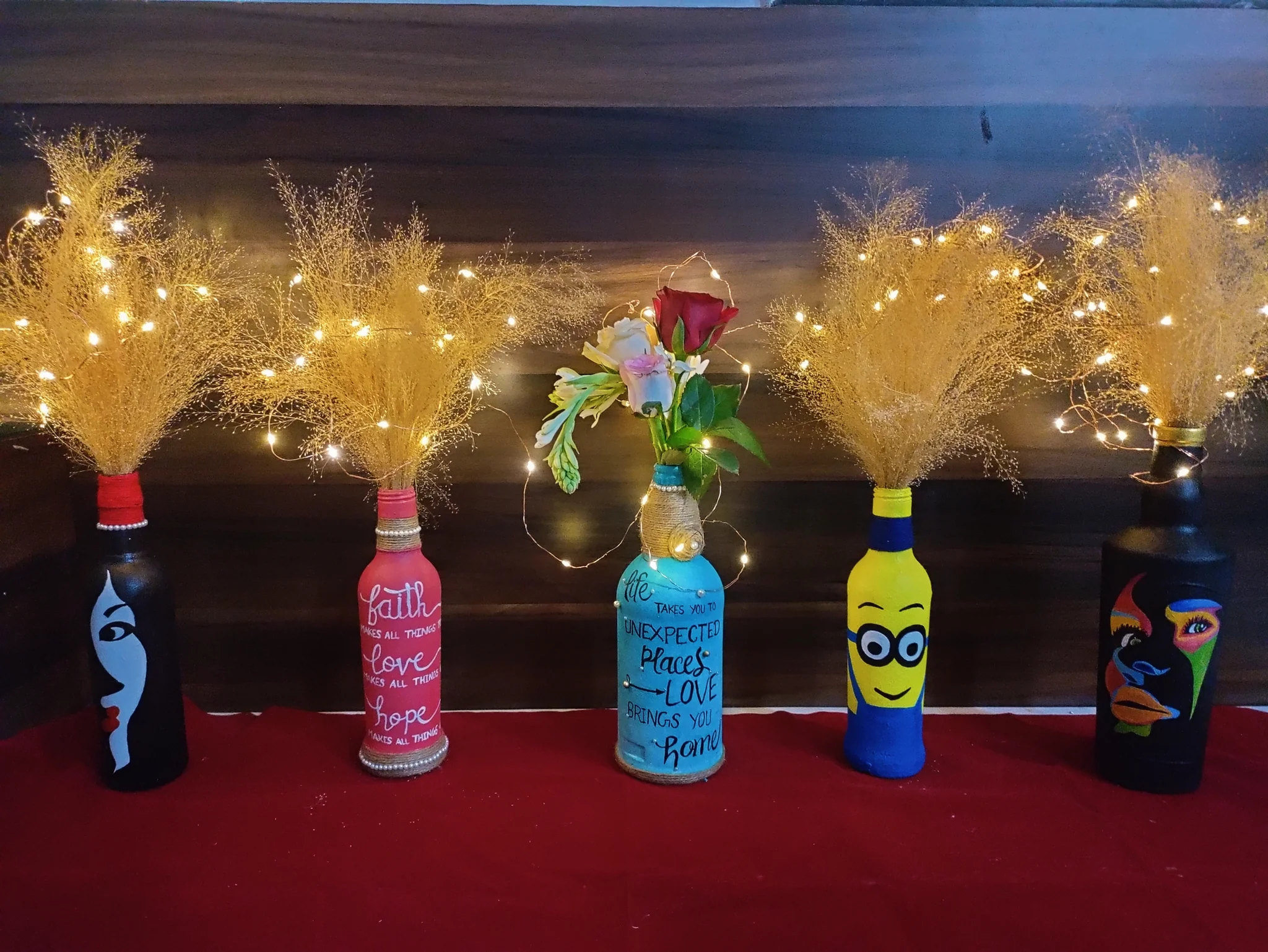 Custom Message Fairy-Light Bottles