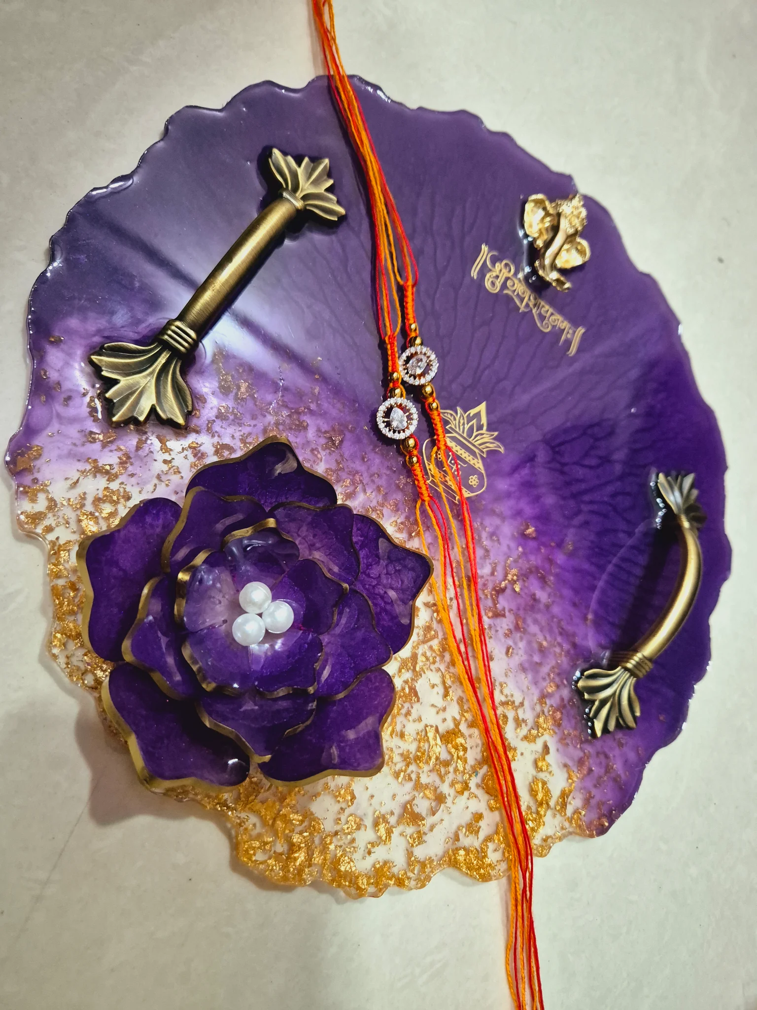 Handcrafted Resin Rakhi Keepsake